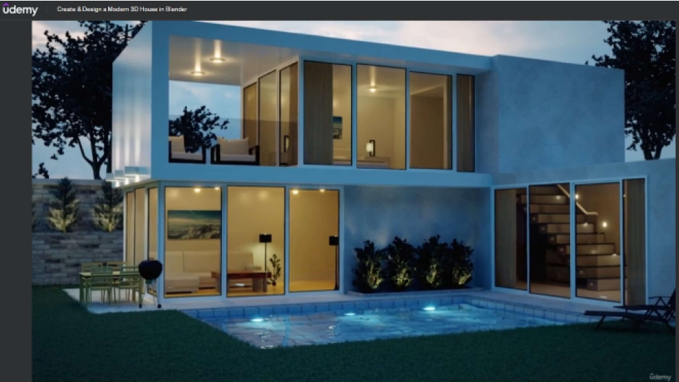 Create & Design a Modern 3D House in Blender