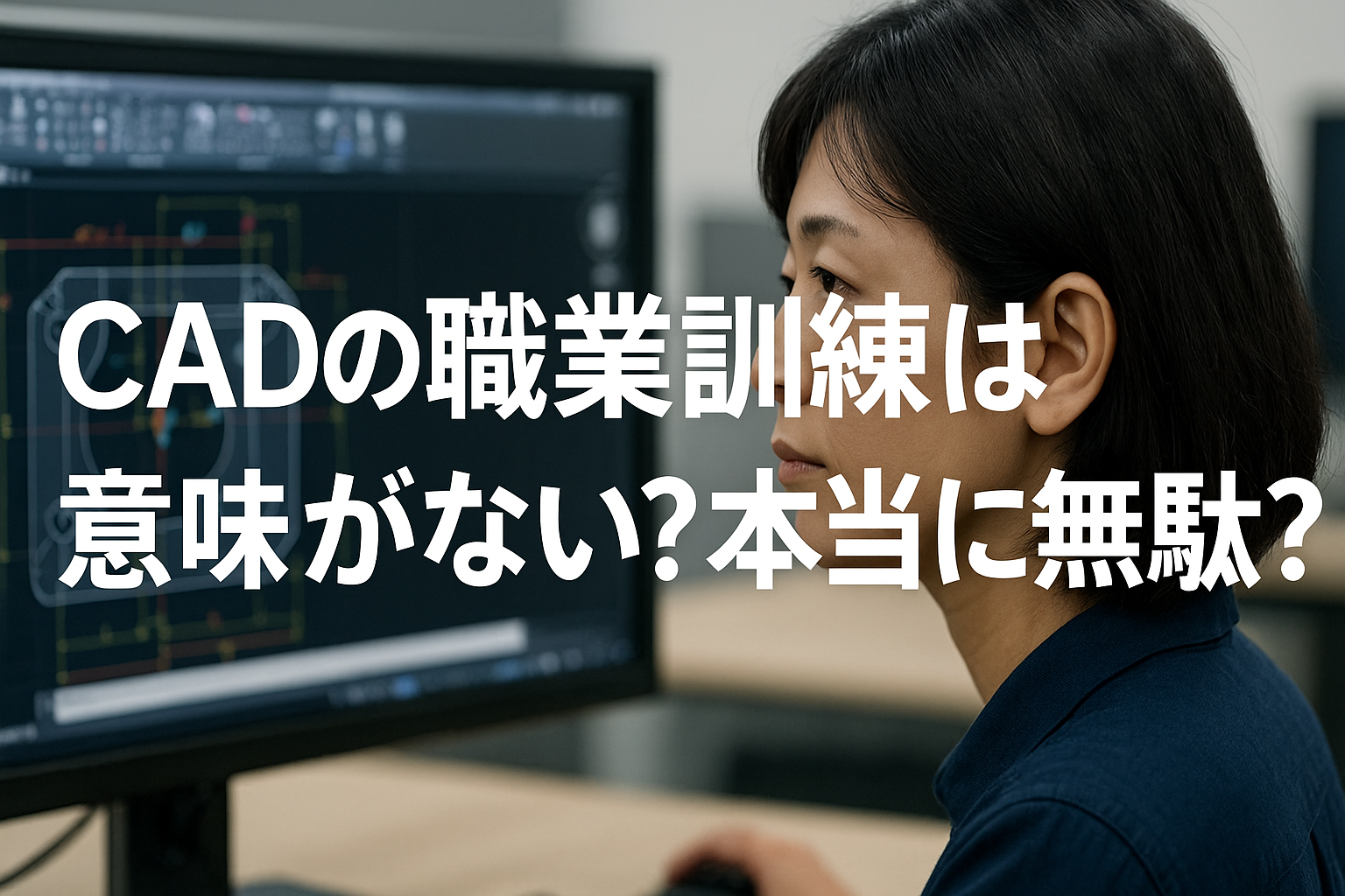 CADの職業訓練は意味ない？と悩むあなたへ！未経験から在宅ワークも目指せる再出発ガイド